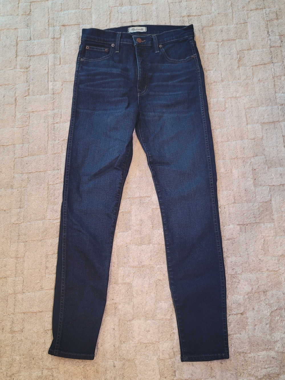EUC MADEWELL 10" High Rise Skinny Jeans Dark Wash Women's Size 28